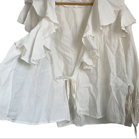 Rejina Pyo Camila Cotton Blouse in White - Picture 7 of 12
